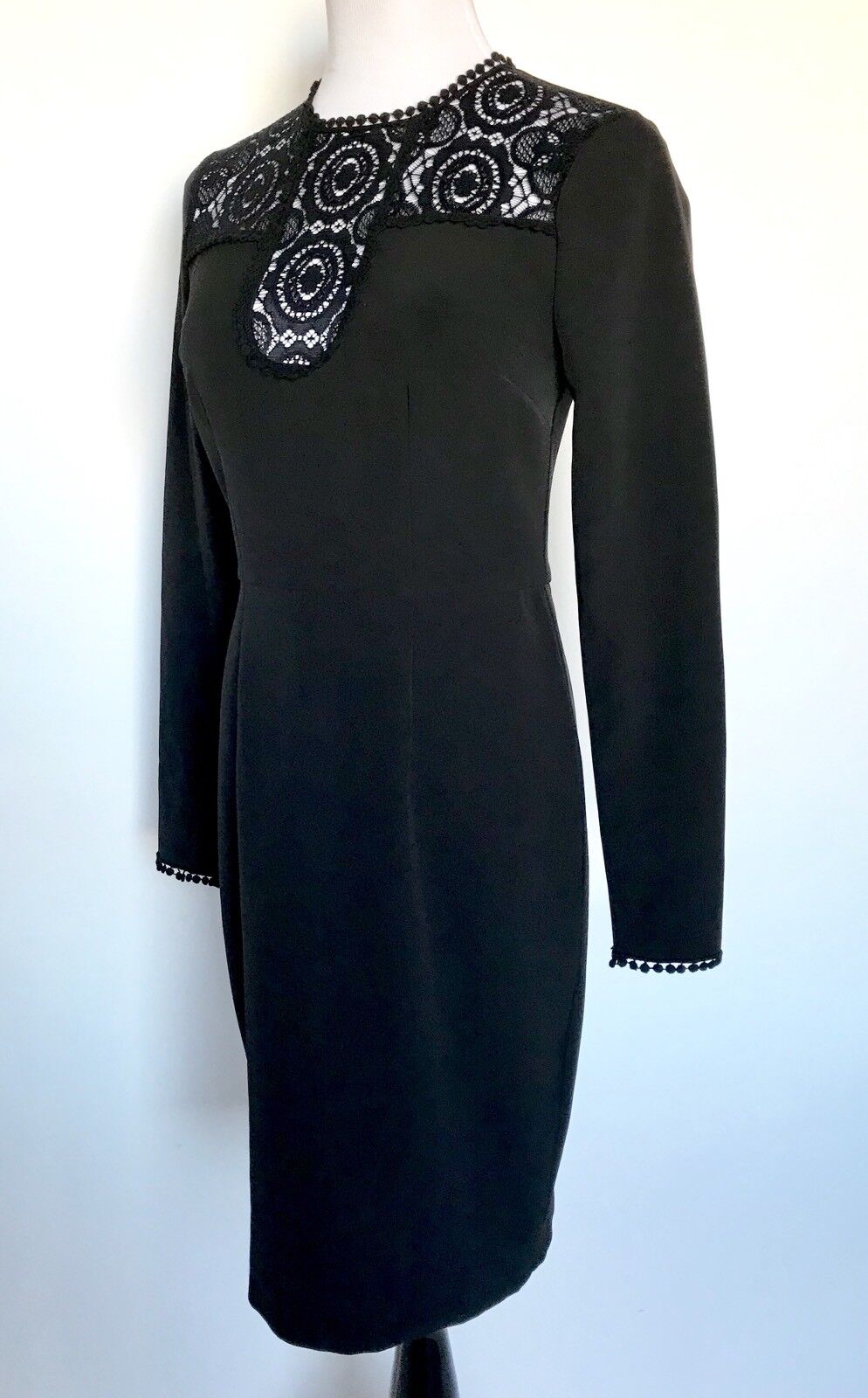 Alexia Admor Black Lace Panel Dress. Retail $225 Price $98 Size S NWT