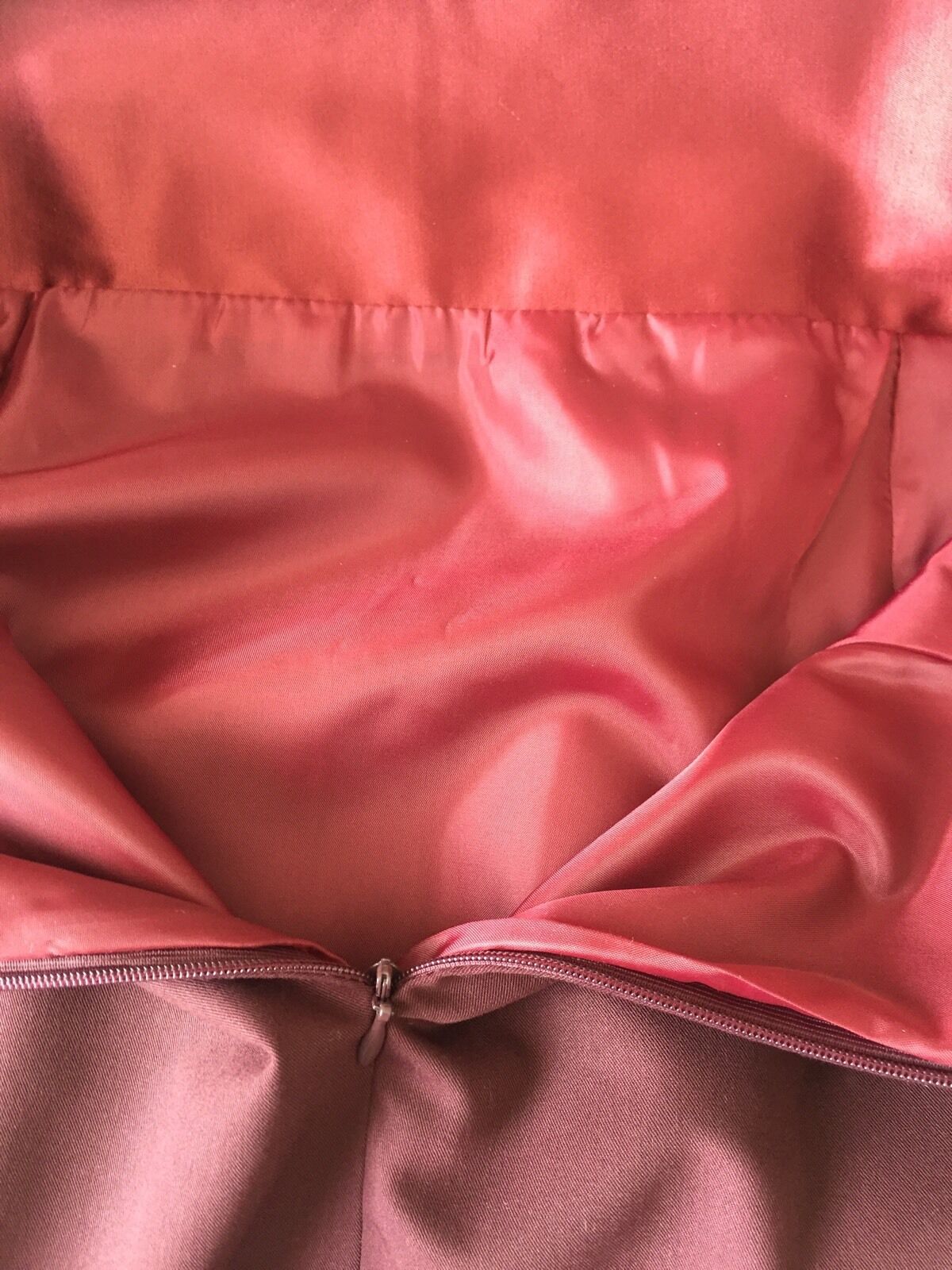 Figl Dark Red Skirt With Lighter Silky Waistband NWT  Size L Price $26