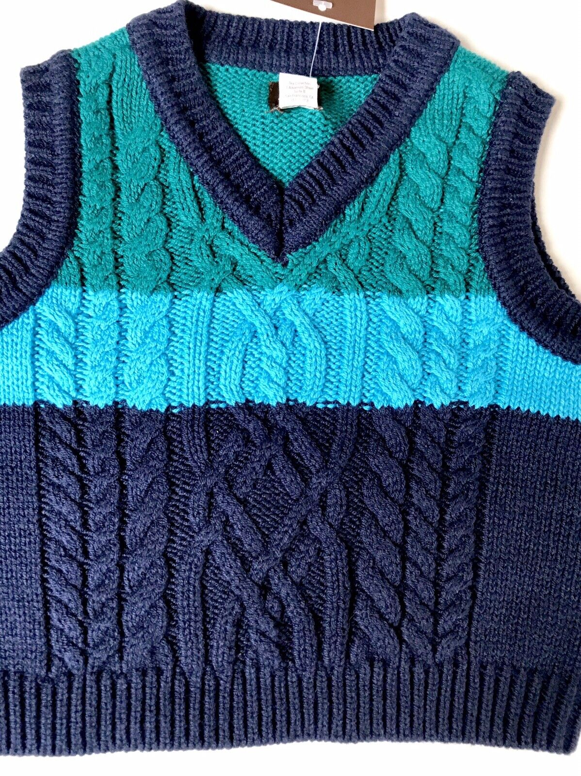 Tea Knitted Cable Vest. Age 6-9 M NWT Retails $45.50 Price $24