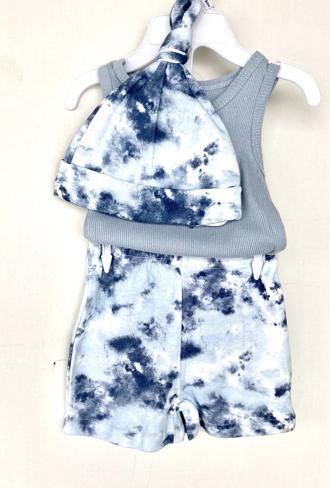 chickpea 3 Pc Set Tie Dye Retail $24 Price $18 3-6 Months NWT Body Hat Shorts