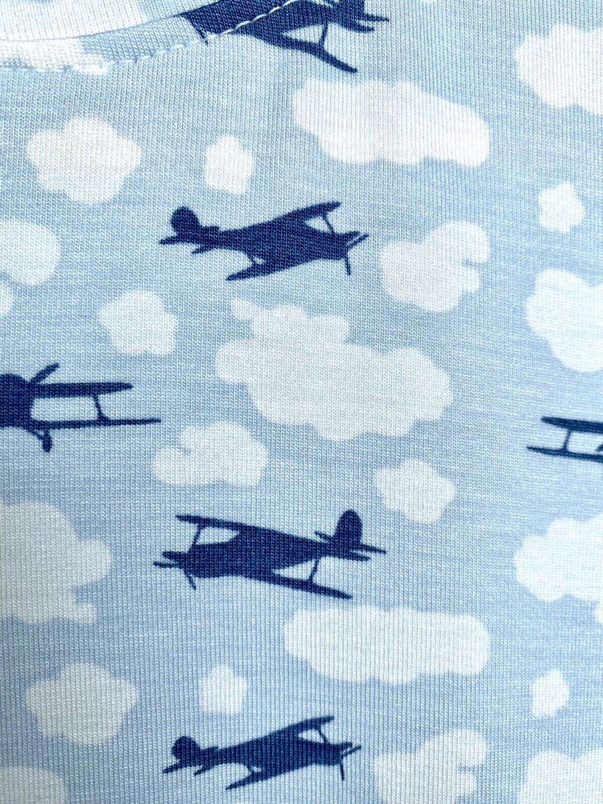 Kate Quinn Super soft Bamboo Crew LS Tee Airplanes Retail $36 Price $28 Age 8