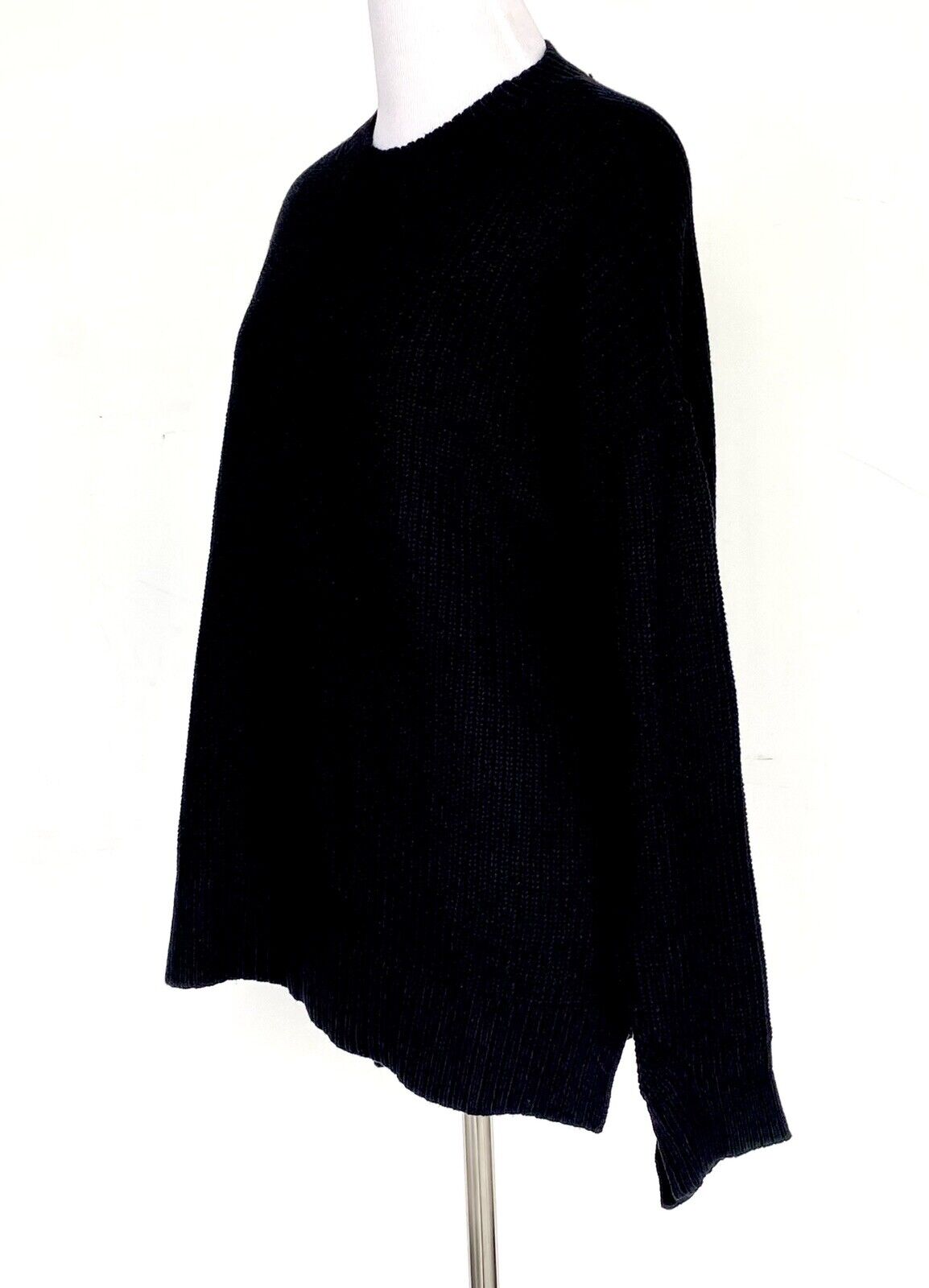 BCBG MaxAzria Black Oversized Rib Knit Sweater Retail $178 Price $59 Size S NWT