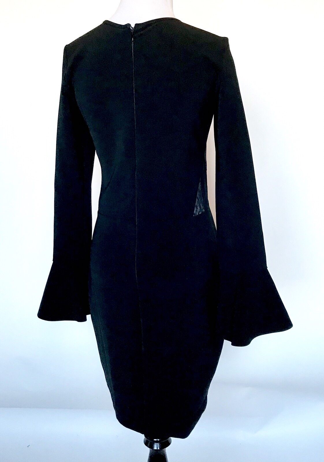 Parker Black Fitted Dress Net Cutouts. NWT Size S. Retails $325 Price $149