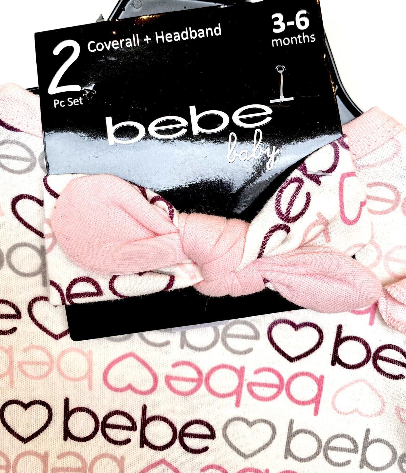 Bebe baby Ruffle Footie / Coverall & headband 3-6 month Retail $29.50 price $19