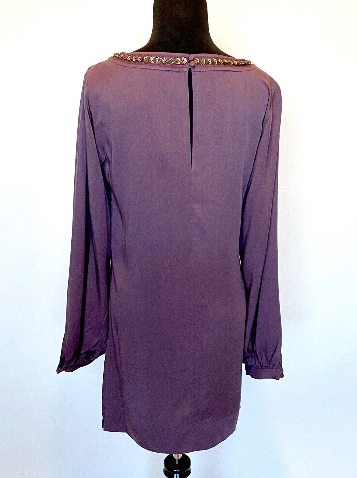 Elizabeth And James Purple Sequin Neck Tunic Dress. Retails $395 Price 88 XS NWT