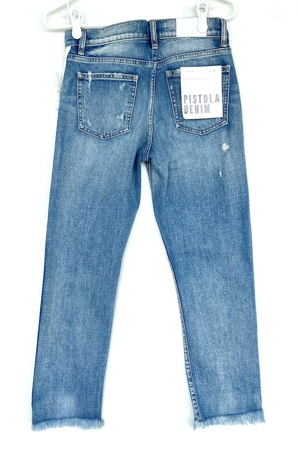 Pistola Charlie High Rise Zip Leg jean Retail $108 Price $64 Fray Hem NWT