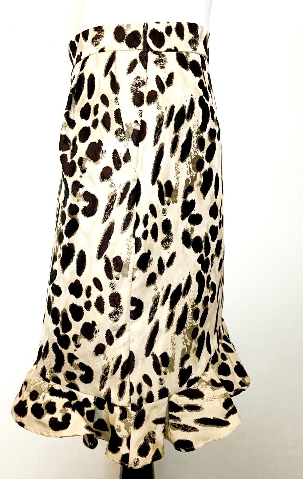 Carolina Herrera Animal Print Ruffle Hem NWT Retail $415 Price $195 Size 0