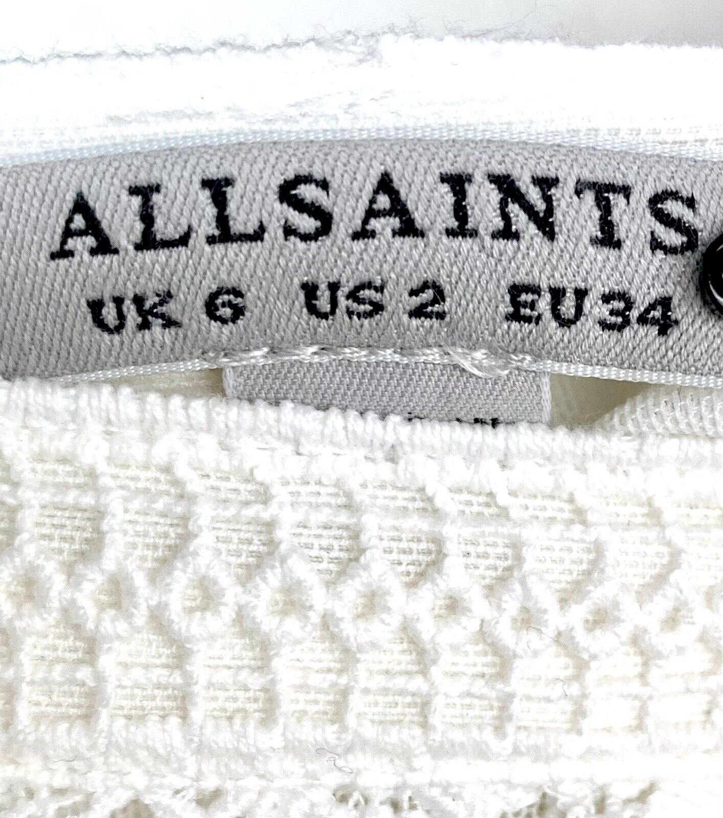 AllSaints Rowan Chalk Crochet Lace Skirt NWT Size 2 Retails $268 Price $119 NWT