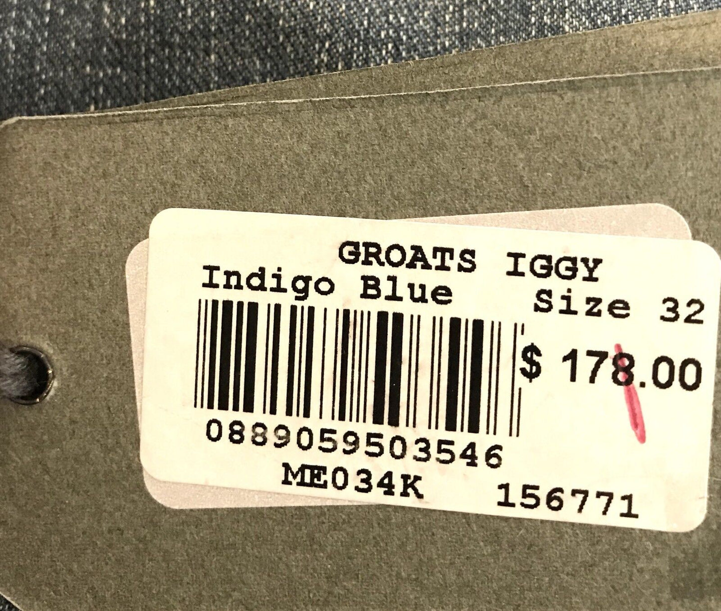 AllSaints Iggy Narrow Fit Indigo Blue Jeans . Retail $178 Price $79 W32 NWT