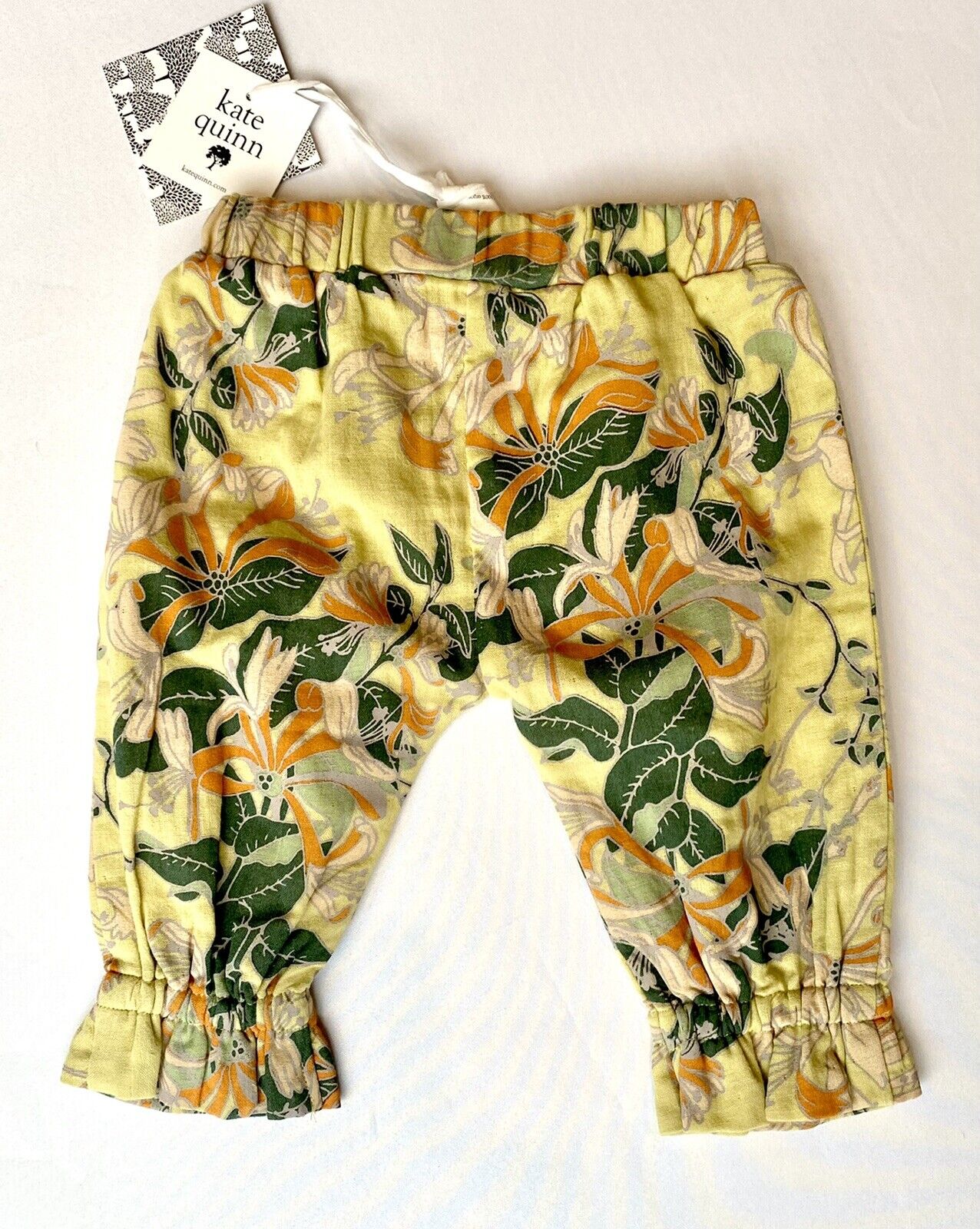 Kate Quinn 100% Organic Cotton Gathered Ruffle Pants Retail $32 Price $26 3-6M