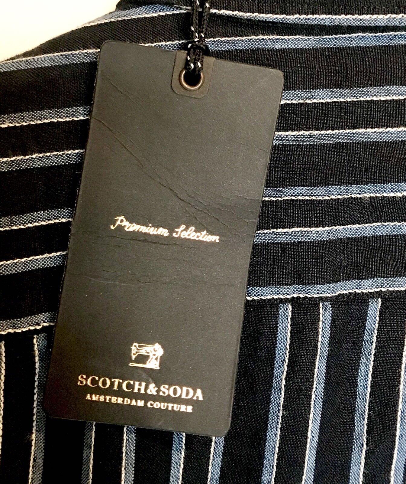Scotch & Soda Striped LS Linen Mix Shirt. NWT Medium Retail $135 Price $78