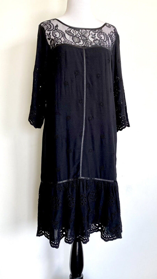 Sundance Nadine Crochet Embroidered Eyelet Dress Retails $138 Price $59 Petite S
