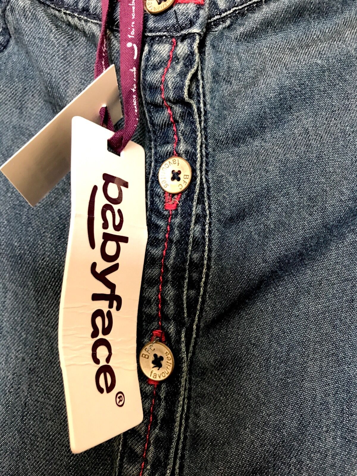 Babyface Soft Washed Denim Dress. Pockets & Stitched Detail NWT Age 4 Price $28