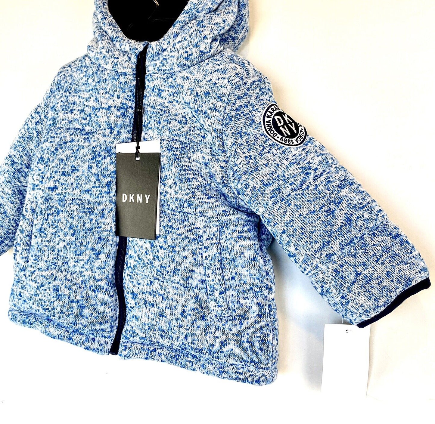 DKNY Baby Hooded Coat Blue. Age 12 M Retail $75 Price $45 NWT