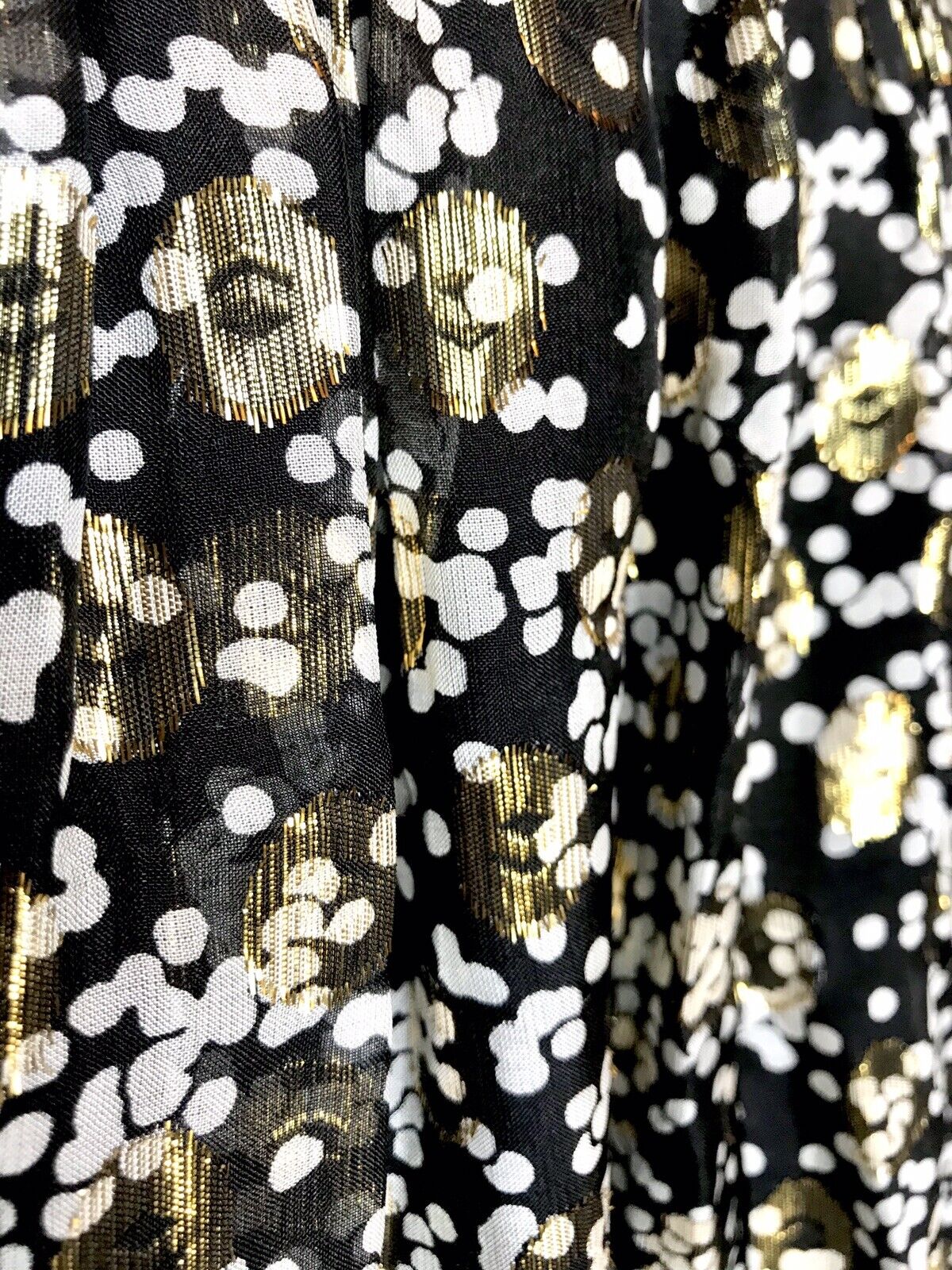 Maison Scotch Scotch & Soda Silk Gold Black Skirt NWT Retail $195 Price $43 XS