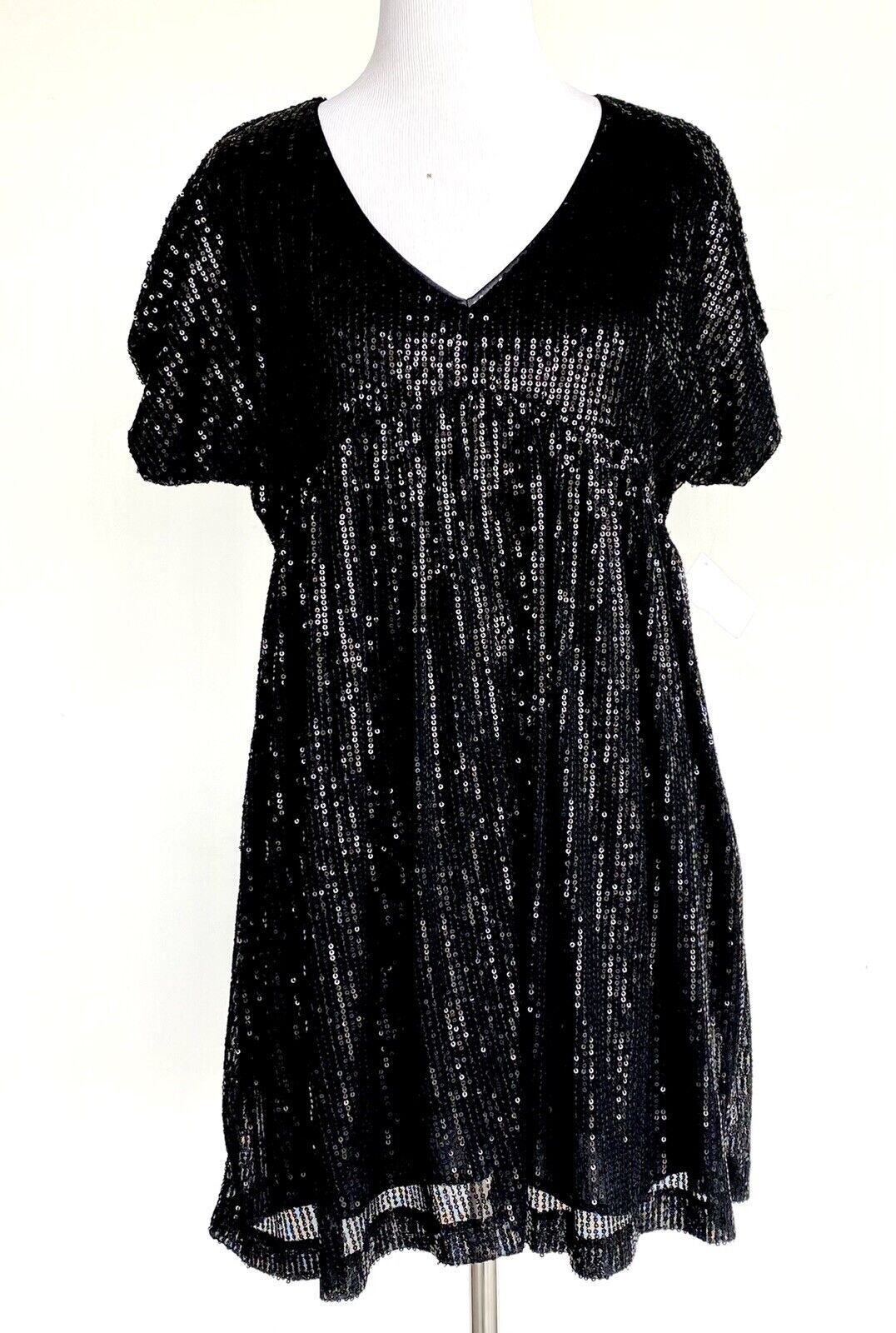 The Impeccable Pig Black Sequin Romper Retail $64 Price $49 NWT Sz Small