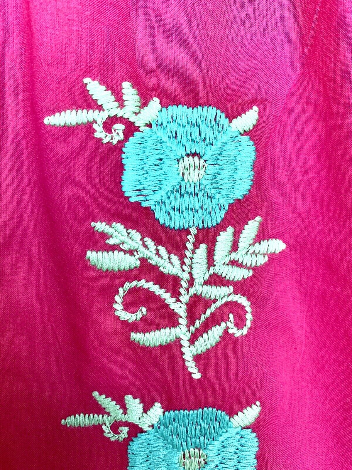 NWT J Marie embroidered Zuri Top size S Retail $106 Price $56 ￼pink Turquoise