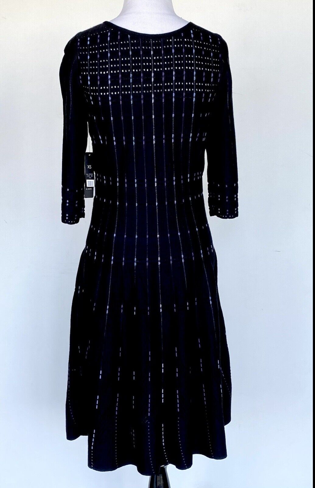 Nic + Zoe Black Cutout Fine Knit Dress NWT Size XS Retail $238 Price $85