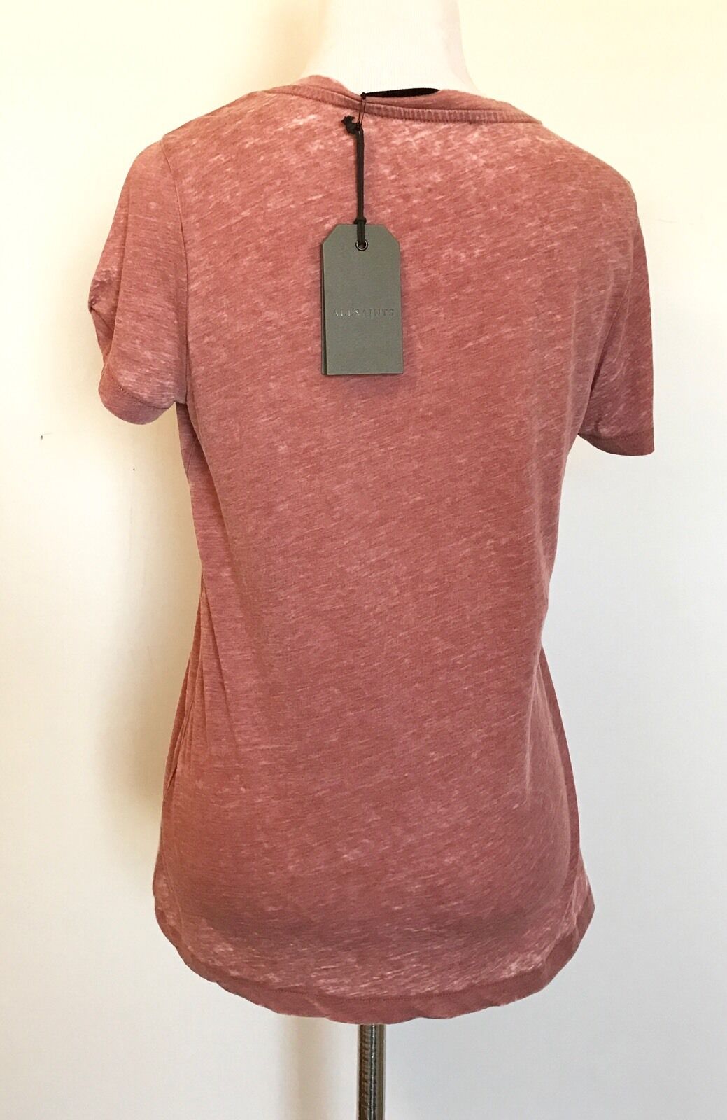 AllSaints Mazzy Devo Tee Slash Shoulder Design NWT Retail $65 Price $33 Size S