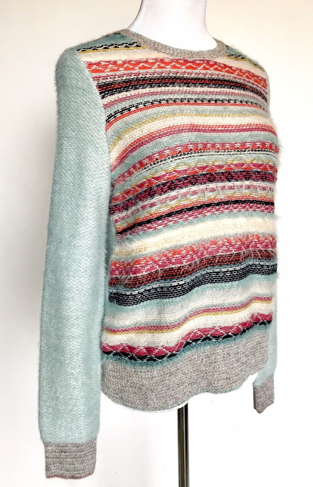 anthropologie knitted knotted Stripe sweater. Retail $148 Price $69 Size M NWT