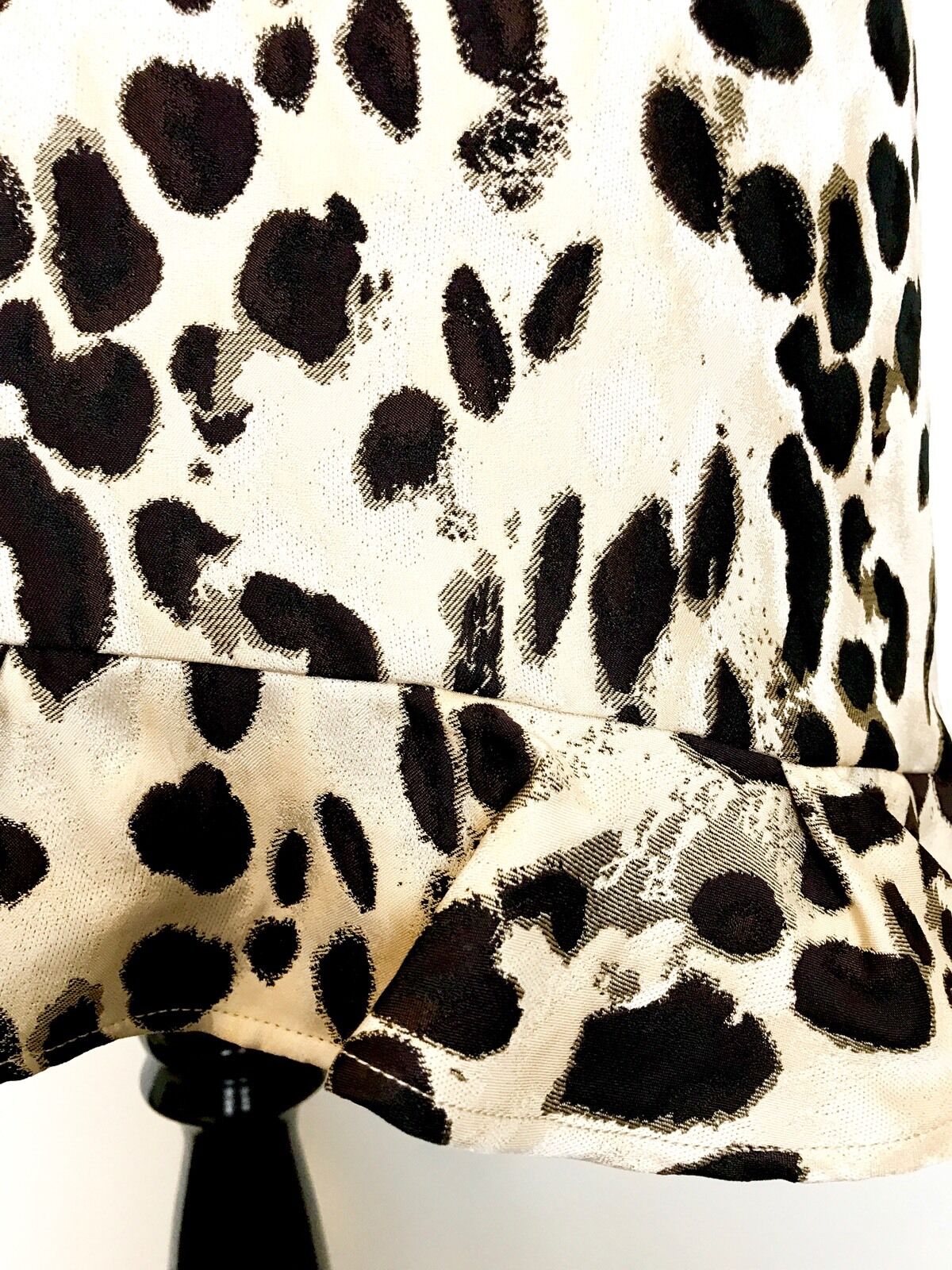 Carolina Herrera Animal Print Ruffle Hem NWT Retail $415 Price $195 Size 0