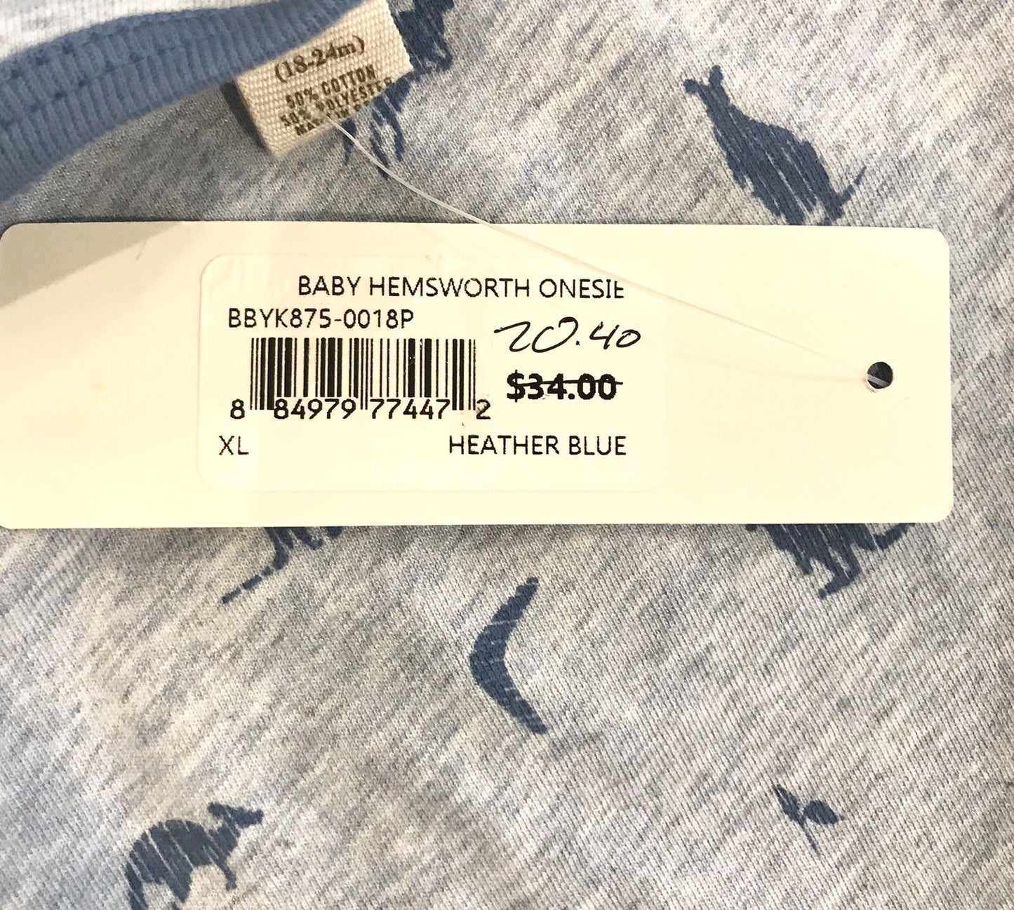 Peek Blue Kangaroo Hemsworth Romper NWT . 12-24 Month. Retails $34 Price $20.40