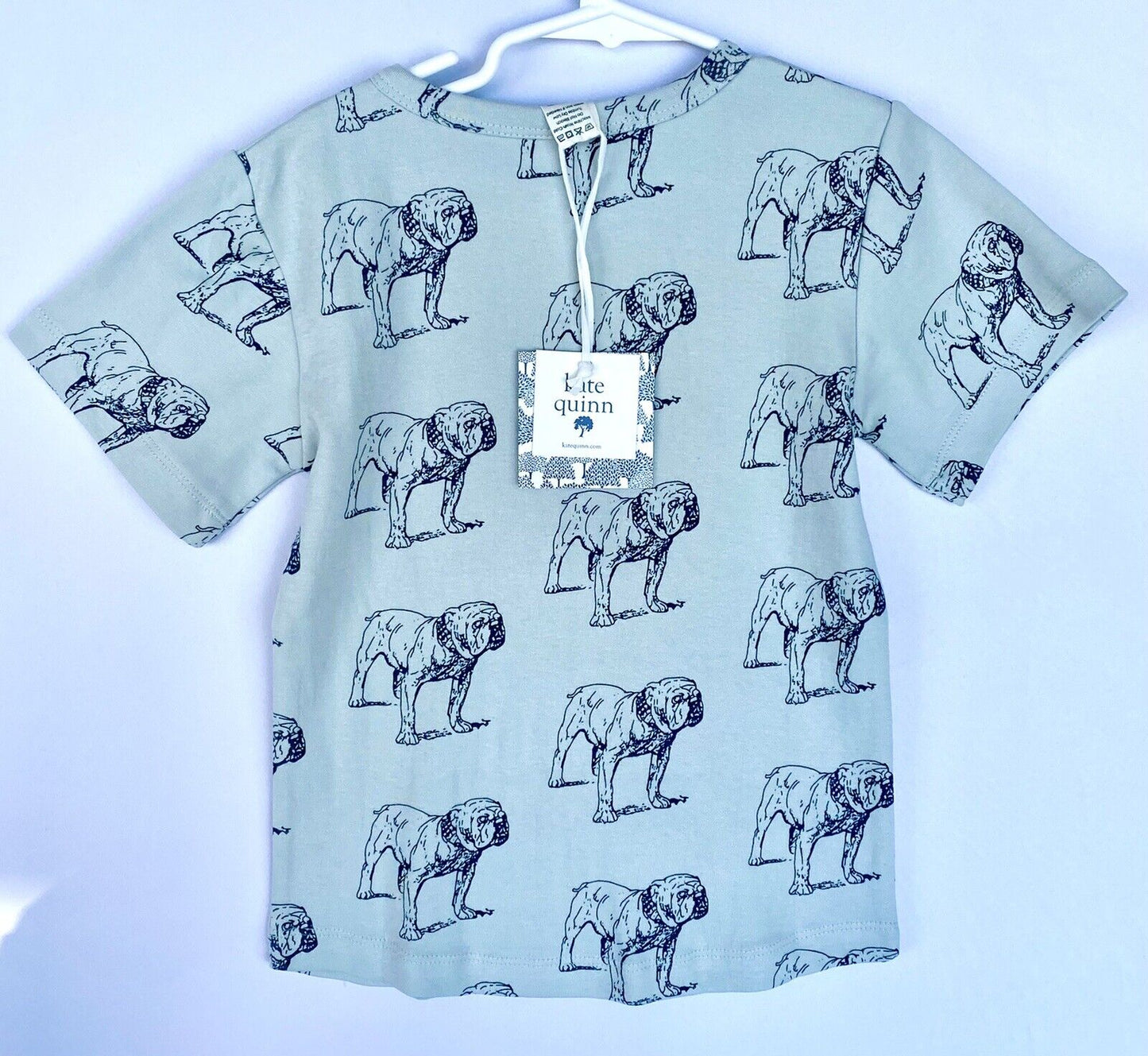 Kate Quinn Organic Cotton Henley Tee Bulldogs Top Retail $32 Price $26 Age 6