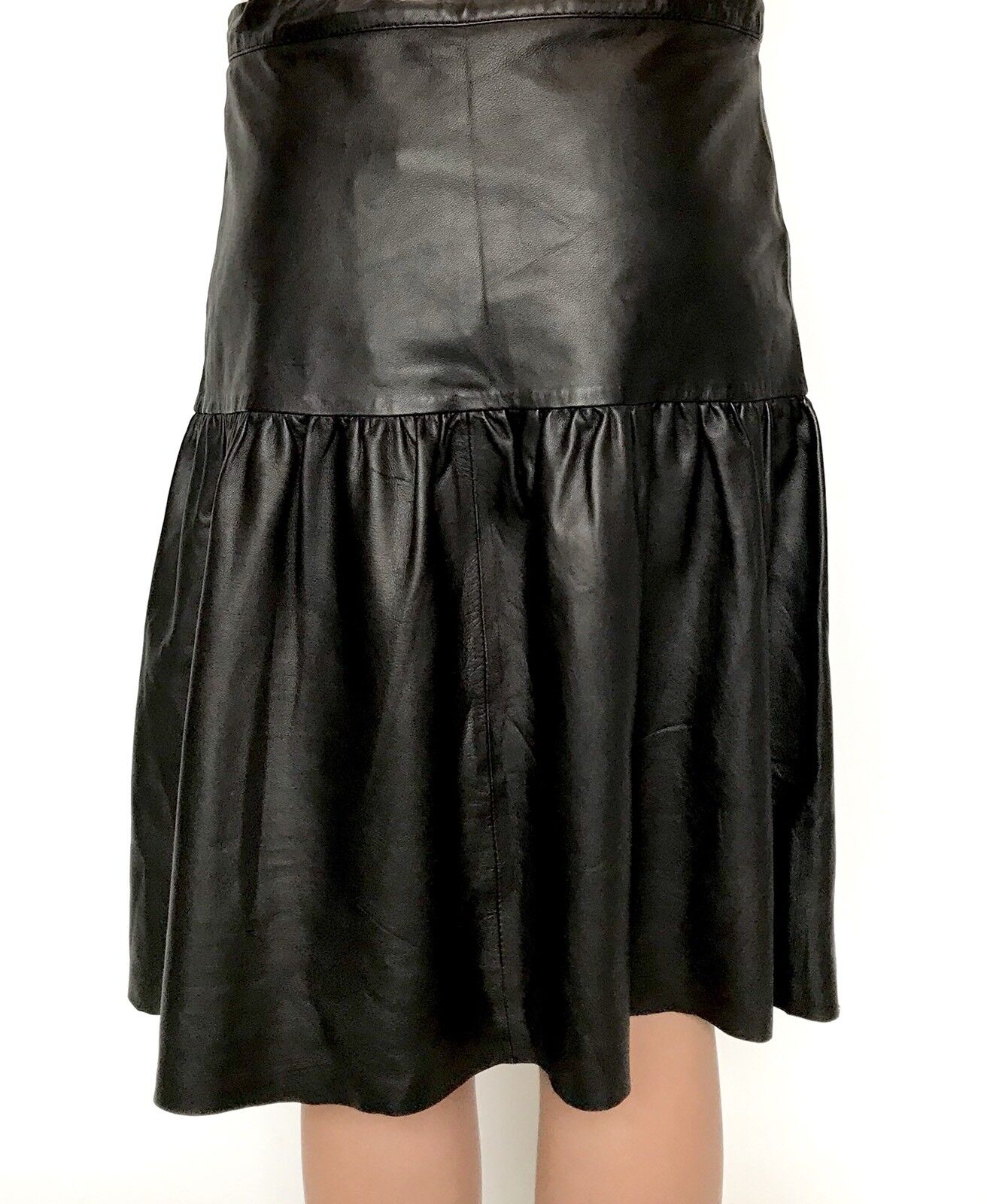 AllSaints Long Haslam Soft Leather Skirt NWT Size 2 Retails $415 Price $185 NWT
