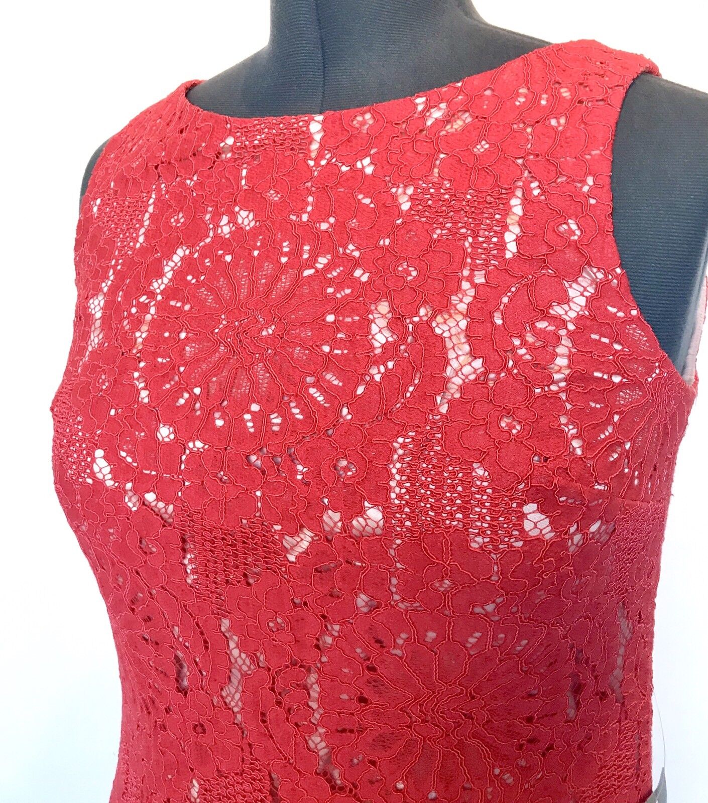 Eliza J Coral Orange Lace Shift Dress NWT Retails $168 Price $62 Size 14P