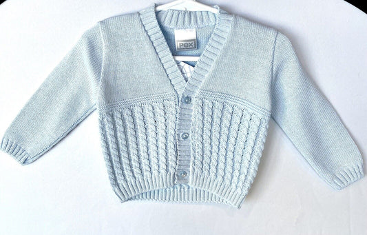 piccoli & co Pex massimo blue cable knit cardigan price $34 9-12 m NEW
