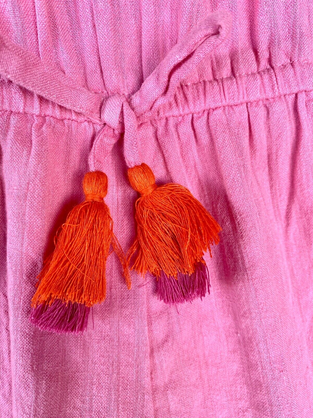 Boden Pink Ruffle Sleeve Embroidered Romper 3-4 Y Retail $48 Price $28.80 NWT