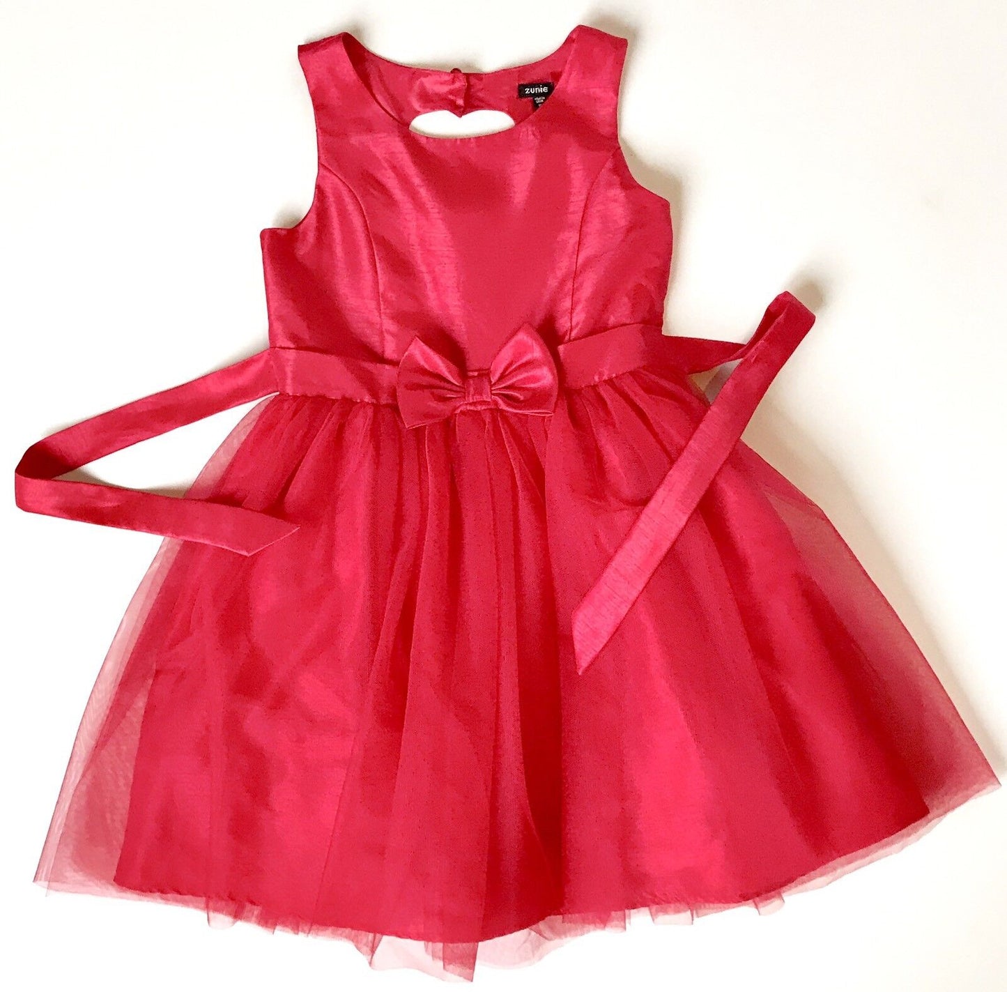 Zunie Red Tutu Dress. Heart Keyhole Back NWT Retails $68 Price $33 Age 14