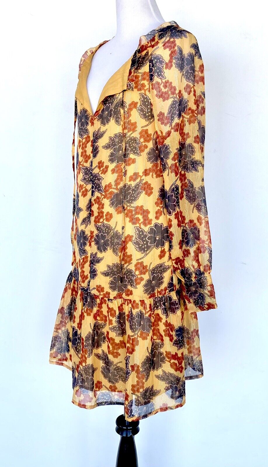 Maison Scotch & Soda Gold Metallic Dress. NWT Retail $148 Price $76 Size XS