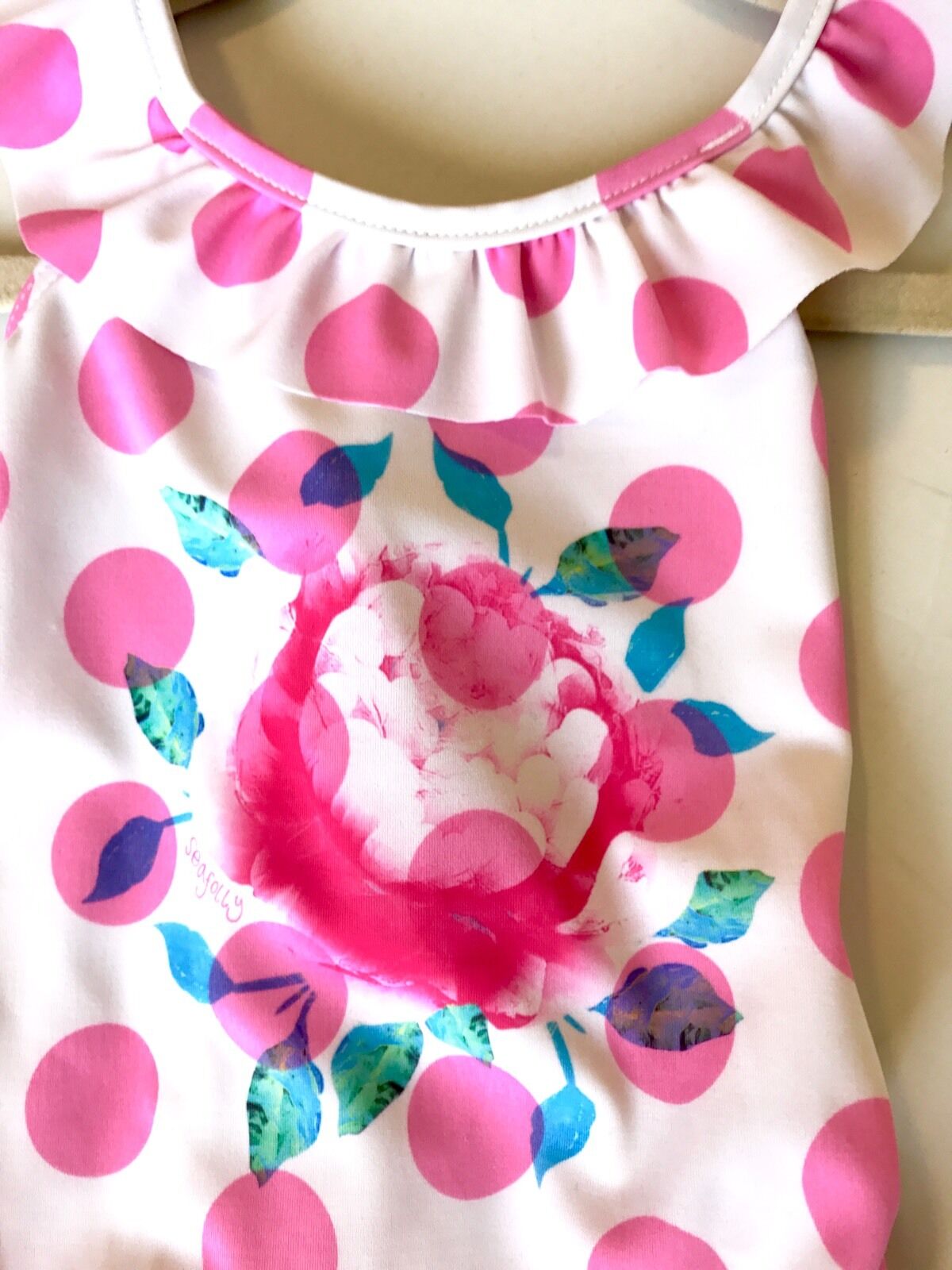 Seafolly Roses Are Pink Swimsuit 12-18 Months NWT Retails $56 Price $24
