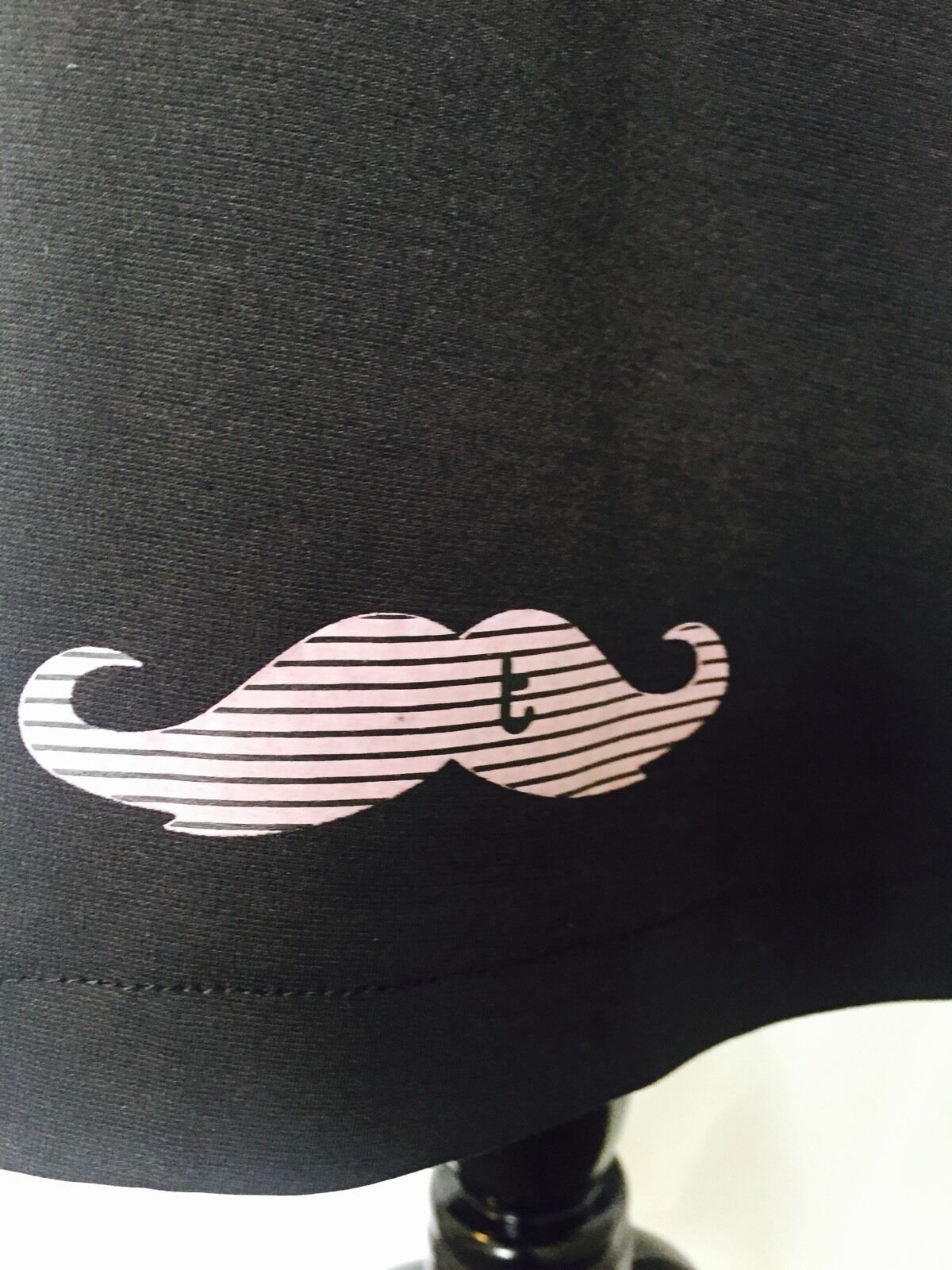 Titis Clothing Vintage Style Black  A Line Skirt Moustache Detail  Size M $19