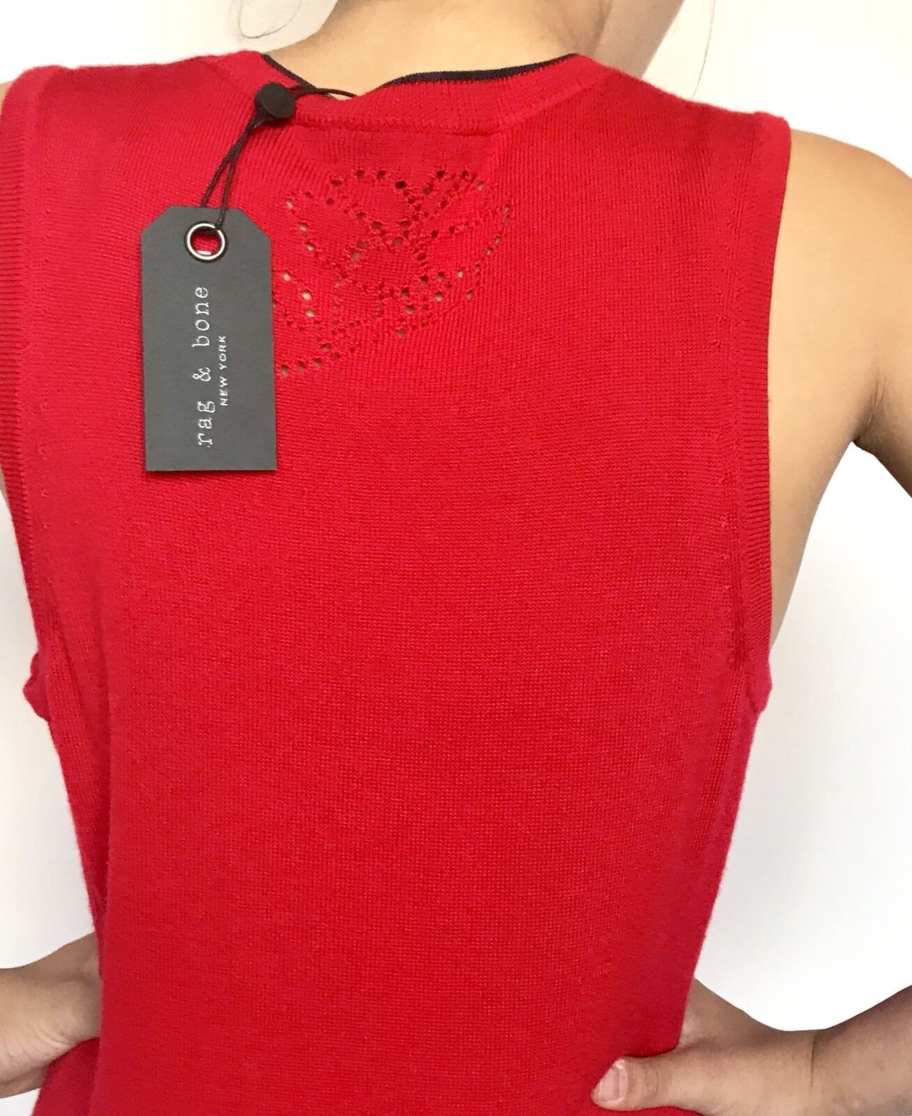 Rag And Bone Red Merino Knit Adriana Dress. Size M Retail $395 Price $165 NWT