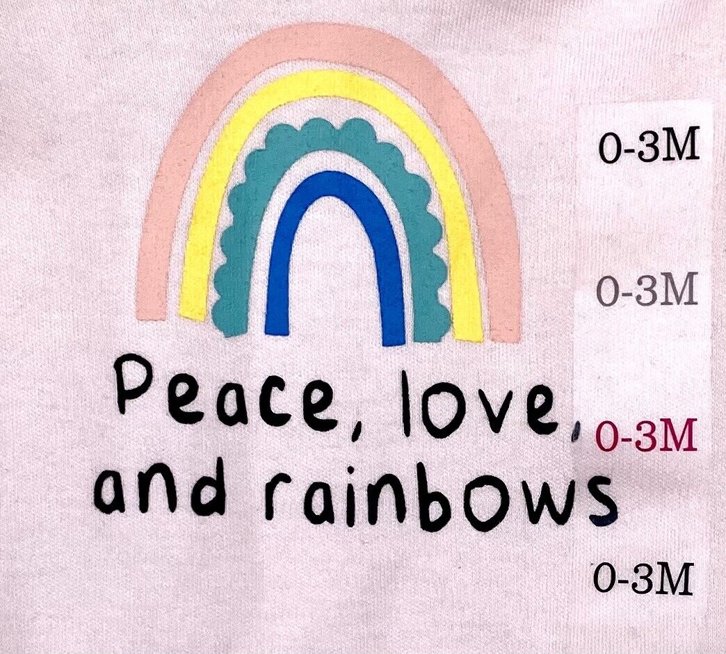 Kidtopia pink ruffle sleeve rainbow Body Vest Price $9.50 0-3 Months