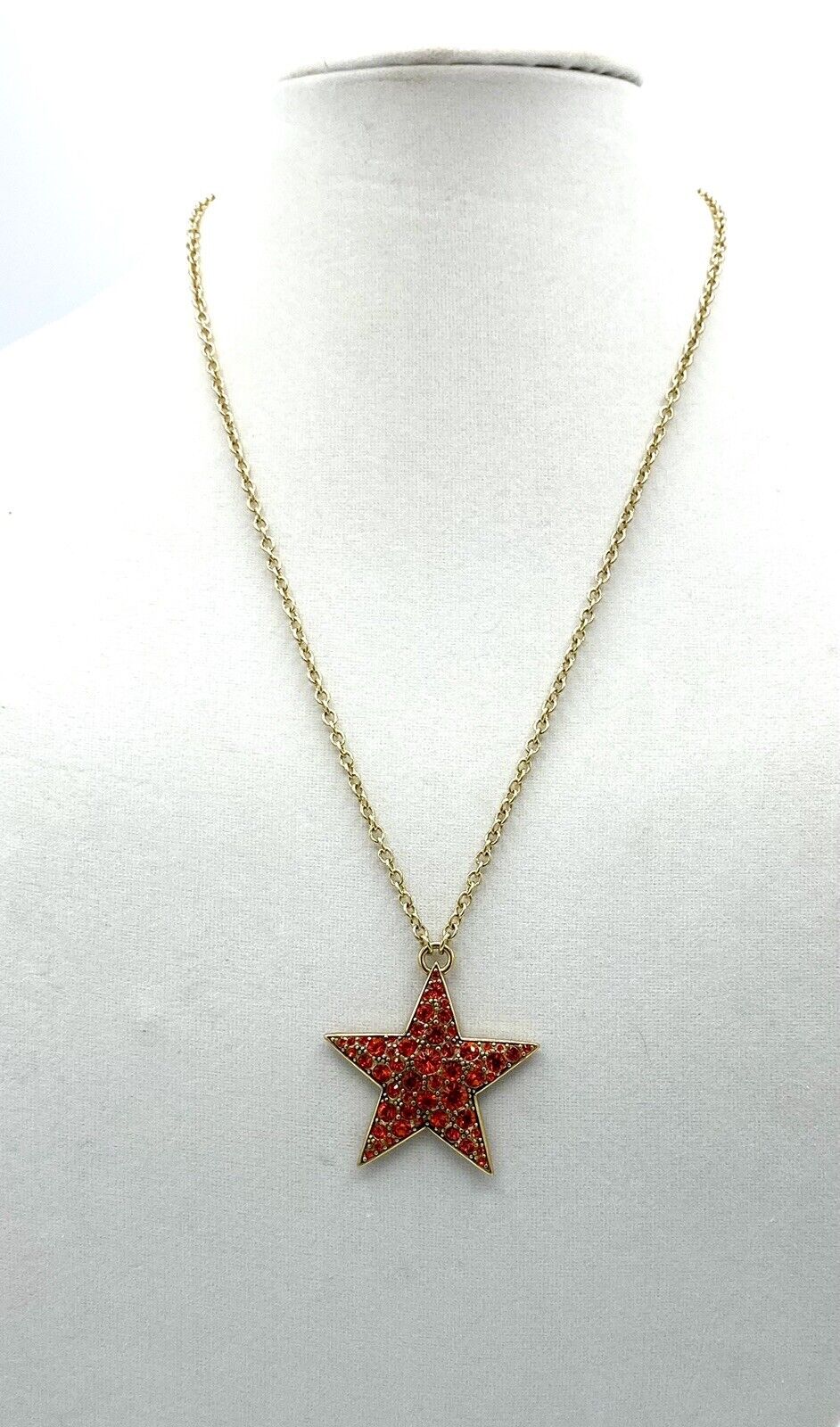 Pilgrim Jewelry Star Genuine Swarovski Crystal Necklace 14 Ct Gold Plated $19