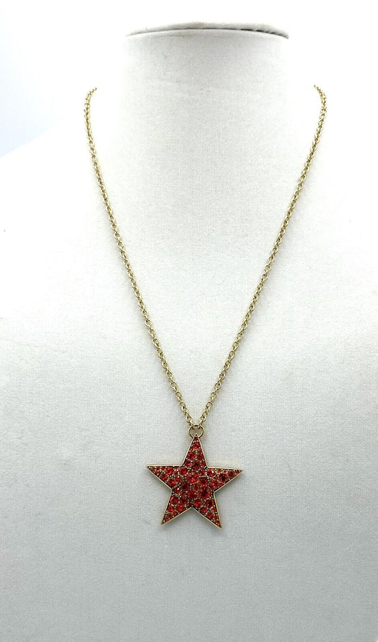 Pilgrim Jewelry Star Genuine Swarovski Crystal Necklace 14 Ct Gold Plated $19