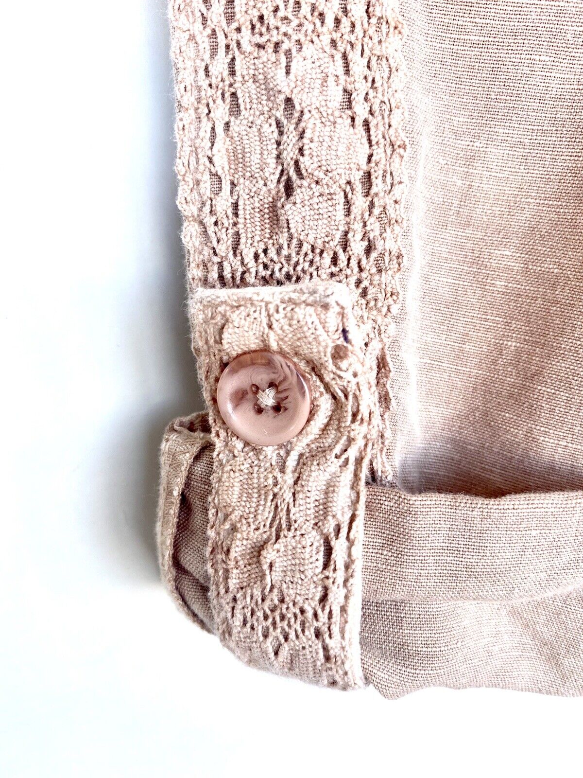 Sundance Organia Cotton Pants Lace Side Panel Retail $98 Price $56  Size 2
