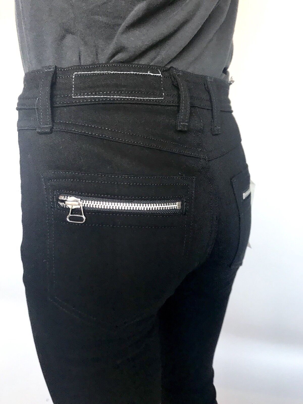 Rag & Bone Black Lace Up Gia Jeans. Size 25 Retail $265  Price $122 NWT