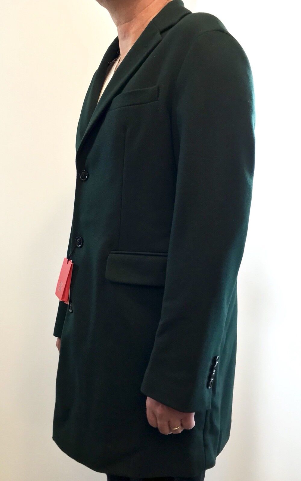 Carolina Herrera Dark Green Wool Coat. Retails $685 Price $285 NWT Size L
