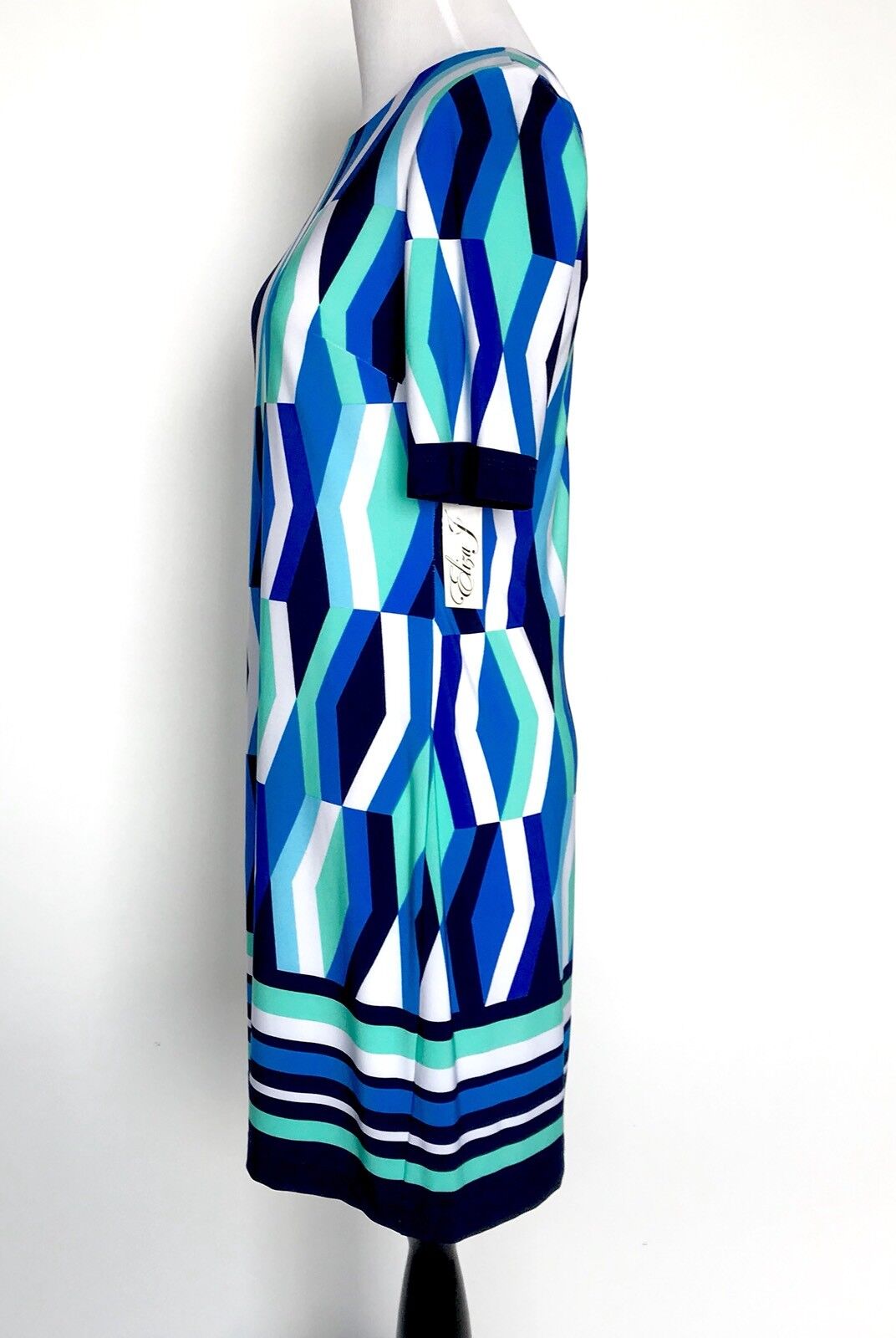 Eliza J Blue Diamond  Stretch Tunic Dress NWT Retails $118 Price $57 Size 0P