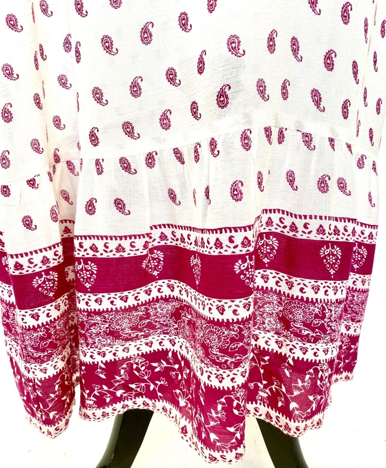 En Creme White Pink Crochet Maxi Slip Dress XS Retails $78 Price $36 NEW