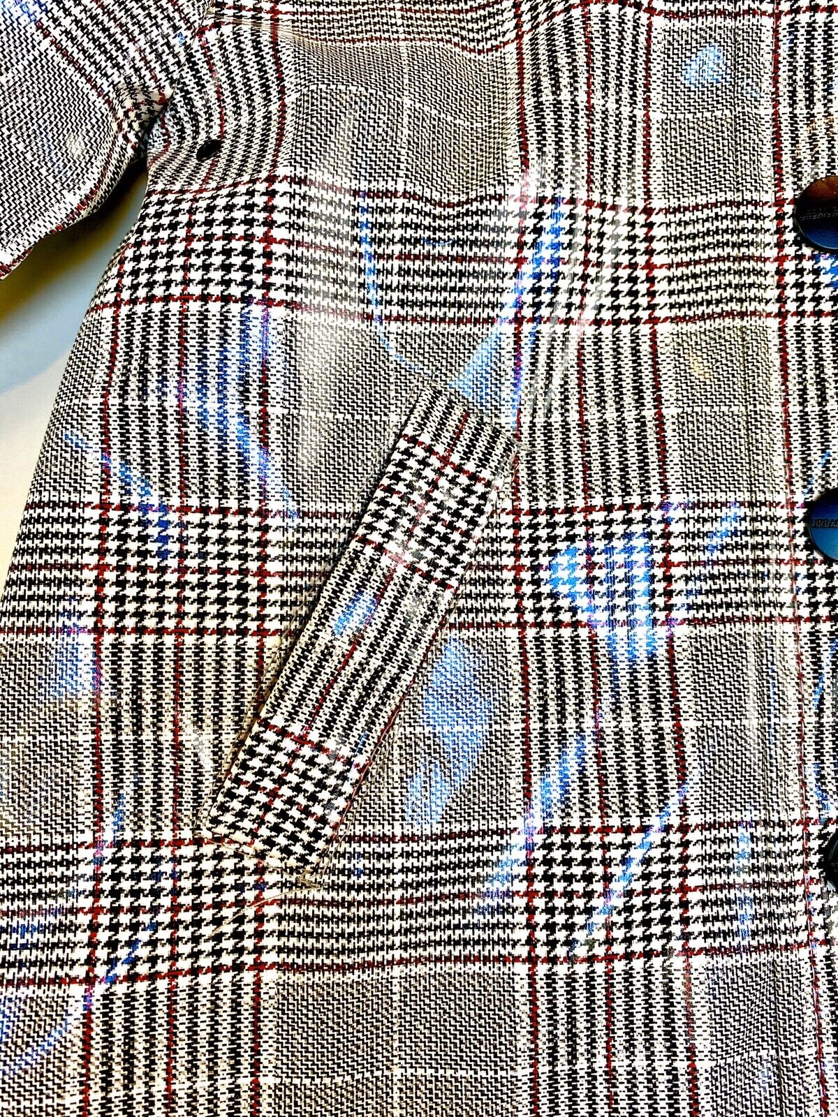 Urban Republic Classic Check Raincoat Ribbon Stripe Retail $75 Price $38 NEW 12M