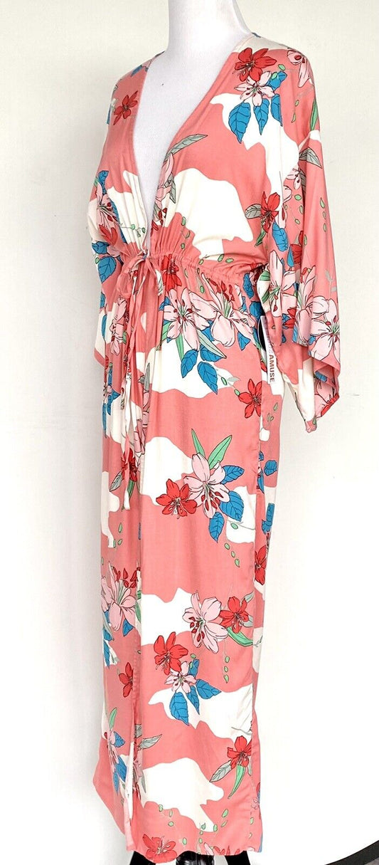 Amuse Society Ginger Guava Kimono cover up . Retail $86 Price $48 NWT