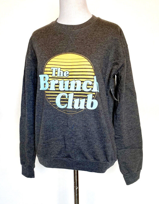 Grey Brunch Club Retro Style Sweatshirt. Retails $58 Price $16 Size S