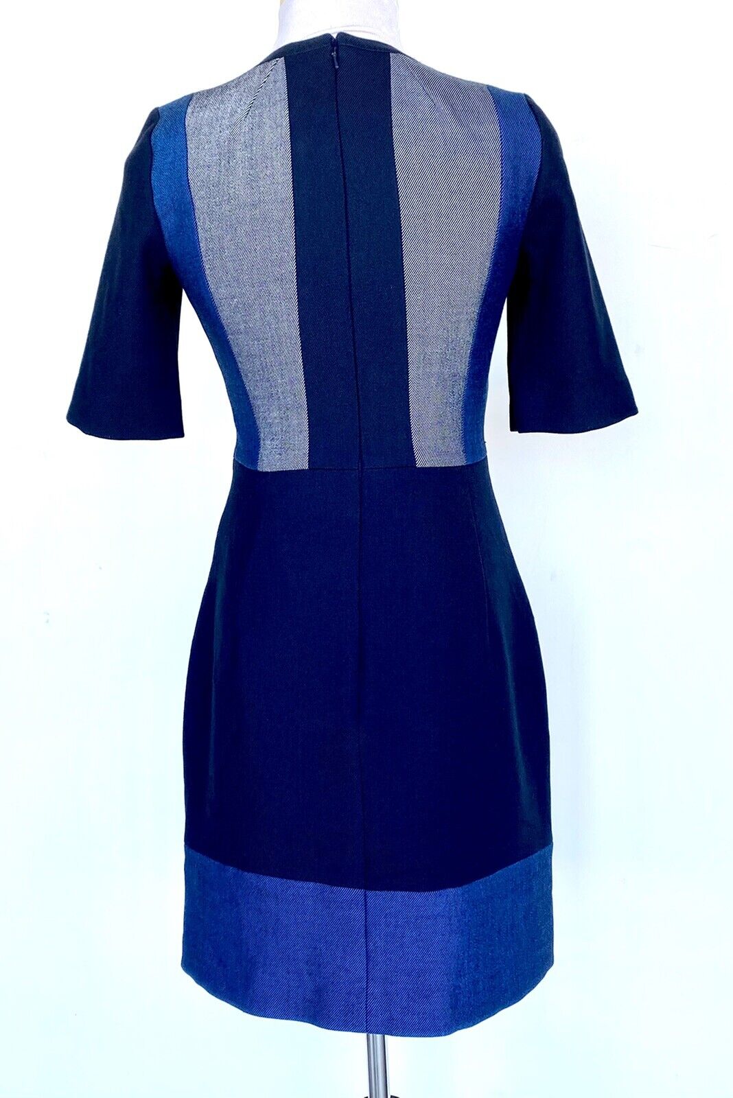 HOBBS LONDON Bea Navy Azure Short Sleeve Dress size 4 Retail $290 Price $134 NW