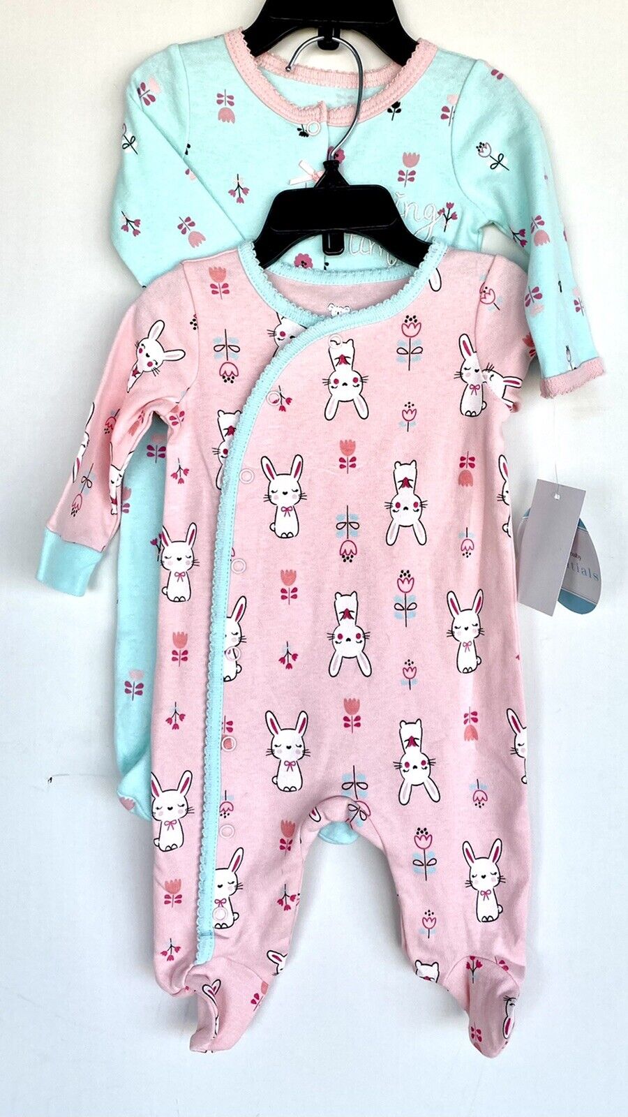 Koala Kids Baby 2 Pc Sleepsuit Pink & Mint 3-6 Months Retail $30 Price $25