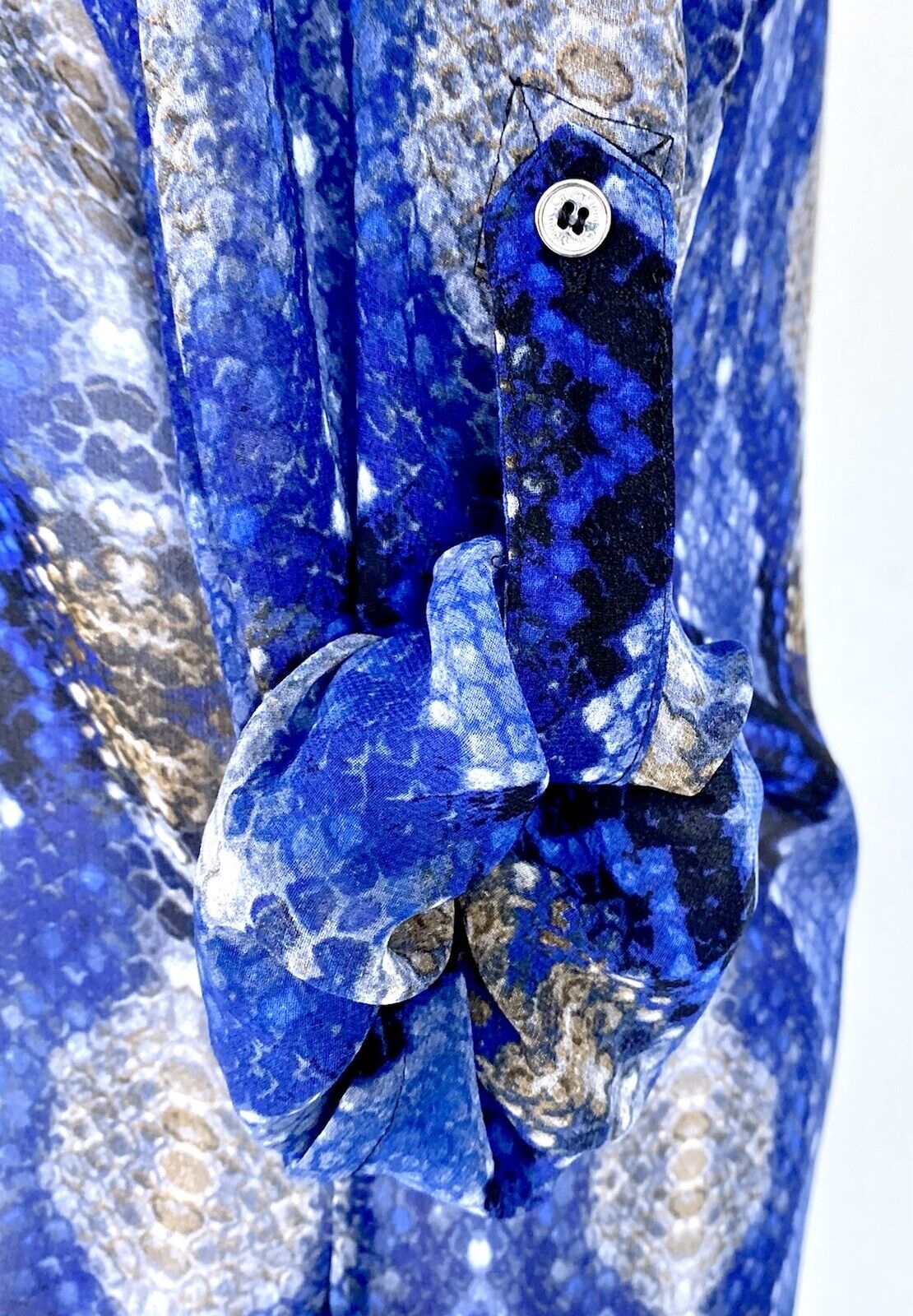 Calvin Klein Blue Hi-low Tunic Blouse NWT Retails $79.50 Price $40 Size XS